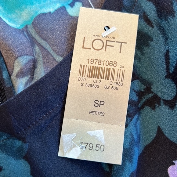 NEW LOFT Floral Sleeveless Dress S Petite - Picture 10 of 11